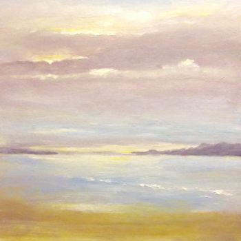 Painting titled "Lac de Biwa" by Noëlle Lassailly, Original Artwork, Acrylic