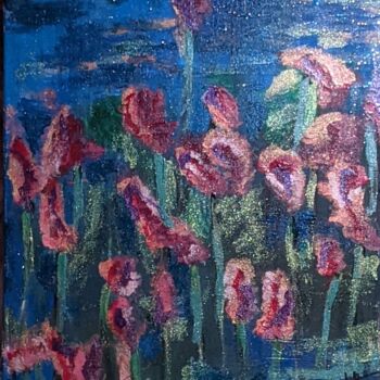 Painting titled "Flowers and water" by Noëlle Matip, Original Artwork, Acrylic