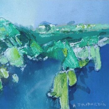 Peinture intitulée "Printemps vert" par Noelle Poupardin, Œuvre d'art originale