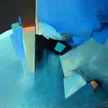 Pintura intitulada "Blues" por Noelle Poupardin, Obras de arte originais, Óleo