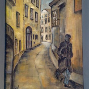 Painting titled "Ruelle" by Noëlle Rious, Original Artwork