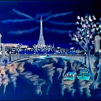 Drawing titled "bluette de Paris" by Noelle9, Original Artwork, Digital Photography