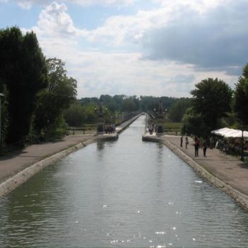 Photographie intitulée "Pont canal de Briare" par Noëlle Harault, Œuvre d'art originale