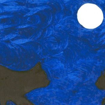 Peinture intitulée "Clair de Lune" par Noëlle Harault, Œuvre d'art originale