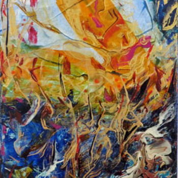 Peinture intitulée "L'Arbre du Samadhi" par Noëlle Le Dréau, Œuvre d'art originale, Autre