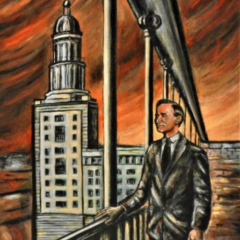 Painting titled "Kraftwerk in Berlin…" by Noël Van Hoof, Original Artwork, Oil