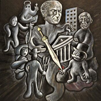 Картина под названием "Oswald Spengler: Th…" - Noël Van Hoof, Подлинное произведение искусства, Масло