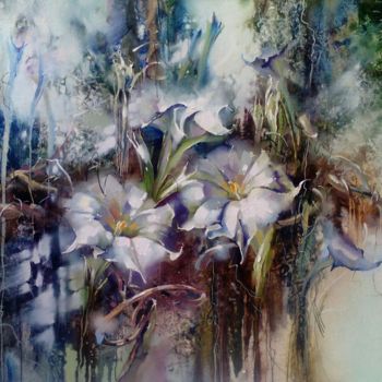 제목이 "Дурман - трава"인 미술작품 Irina Nogina로, 원작, 기름 나무 들것 프레임에 장착됨