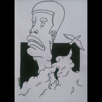 Drawing titled "DayDreaming" by Noiike, Original Artwork, Ink