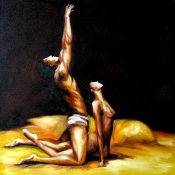 Painting titled "Ballet 1" by Nelson Maglio Olate Figueroa, Original Artwork, Oil