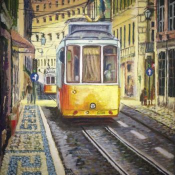 Painting titled "Lisbon's Culture" by Miguel H., Original Artwork, Acrylic