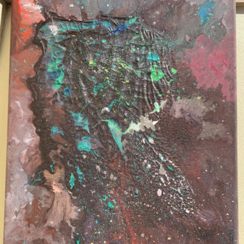 Peinture intitulée "galaxie perdue" par Nolwen Kermoal, Œuvre d'art originale, Acrylique