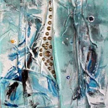 Peinture intitulée "Faille aquatique" par Nolwenn Charut, Œuvre d'art originale