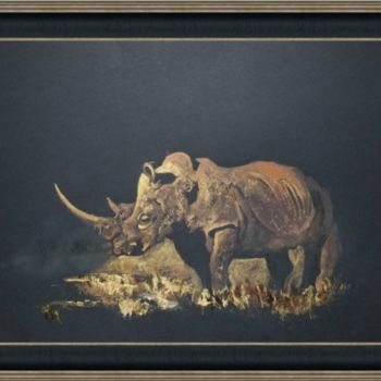 ""Rhinocéros"" başlıklı Tablo Tatiana Le Metayer tarafından, Orijinal sanat, Mürekkep