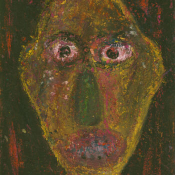 Pittura intitolato ""Разрушенный портре…" da Denis Aleksandrovich, Opera d'arte originale, Gouache