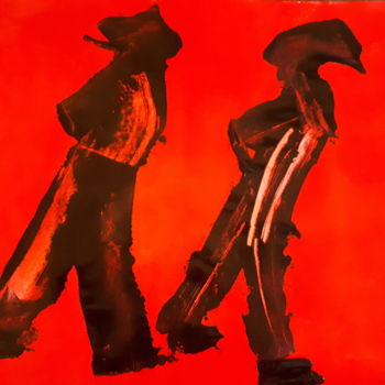 Pintura titulada "marche rouge" por Antonio Alvarez, Obra de arte original