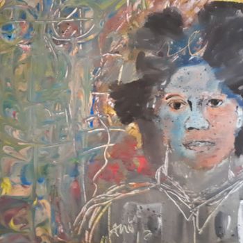 Painting titled "Basquiat" by Antonio Alvarez, Original Artwork