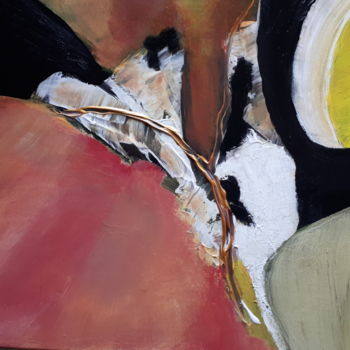 Pintura intitulada "composition jaune" por Antonio Alvarez, Obras de arte originais
