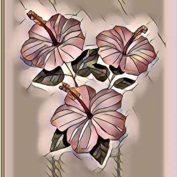 Digitale Kunst mit dem Titel "Floral Anime" von Nooebstro, Original-Kunstwerk, Digitale Malerei