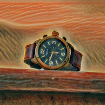 Digital Arts titled "Wrist Watch Scream" by Nooebstro, Original Artwork, Digital Painting