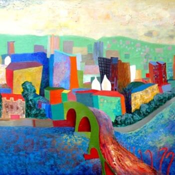 Картина под названием "Город Солнца" - Андрей Жилин, Подлинное произведение искусства