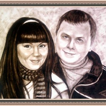 Painting titled "семейный портрет по…" by Andrei Zhilin, Original Artwork