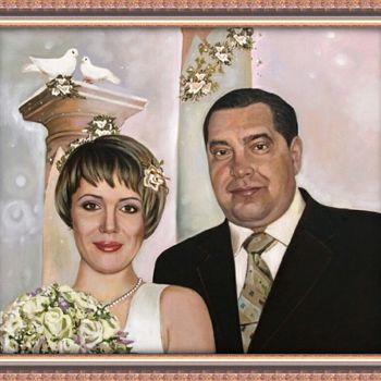 绘画 标题为“свадебный портрет” 由Андрей Жилин, 原创艺术品
