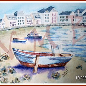 Malerei mit dem Titel "Finisterre" von Nora Mb, Original-Kunstwerk, Aquarell