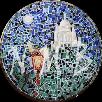 Sculpture titled "Montmartre nocturne" by Nora Mb, Original Artwork, Mosaic