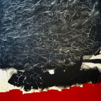 Malerei mit dem Titel "Acrylique, abstrait…" von Norbert Engel, Original-Kunstwerk, Acryl Auf Keilrahmen aus Holz montiert