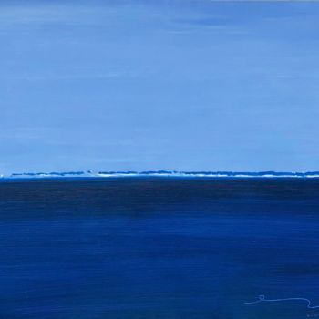 「PAYSAGE MARIN BRETON」というタイトルの絵画 Norbert Engelによって, オリジナルのアートワーク, アクリル ウッドパネルにマウント