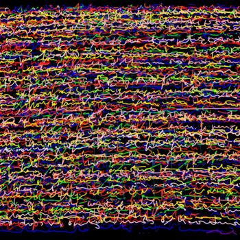 Arte digitale intitolato "Arts Numériques, Gr…" da Norbert Engel, Opera d'arte originale, Pittura digitale Montato su Telaio…