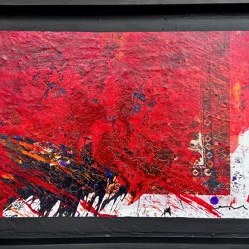 제목이 "peinture acrylique…"인 미술작품 Norbert Engel로, 원작, 아크릴 목재 패널에 장착됨