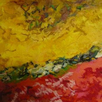 Painting titled "dans-le-jaune.jpg" by Norbert Lafon, Original Artwork, Oil
