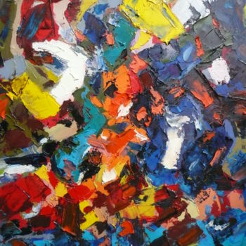 Painting titled "brouillons.jpg" by Norbert Lafon, Original Artwork, Oil