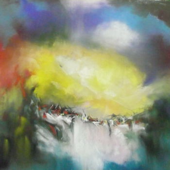 Painting titled "joie et couleurs" by Norbert Lafon, Original Artwork, Pastel