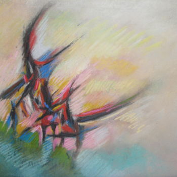 Pintura intitulada "Sans titre 4- 2000" por Norbert Lafon, Obras de arte originais, Pastel