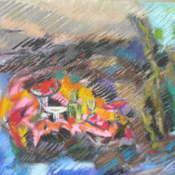 Peinture intitulée "Sans titre 3-2000" par Norbert Lafon, Œuvre d'art originale, Pastel