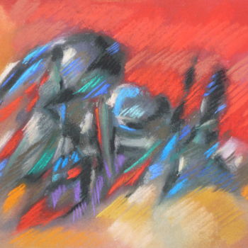 Peinture intitulée "Sans titre 30 - 2000" par Norbert Lafon, Œuvre d'art originale, Pastel