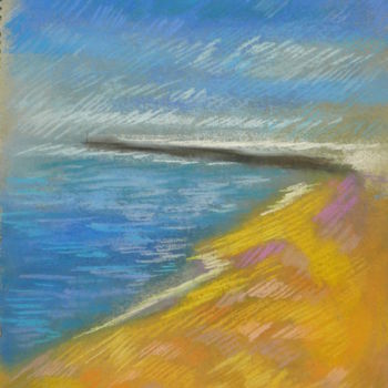Painting titled "Sans titre 37 - 2000" by Norbert Lafon, Original Artwork, Pastel