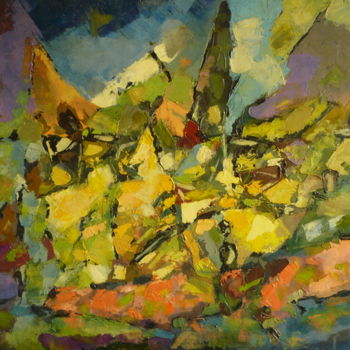 Painting titled "composition 2.jpg" by Norbert Lafon, Original Artwork, Oil