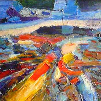 Painting titled "paysage.jpg" by Norbert Lafon, Original Artwork, Oil