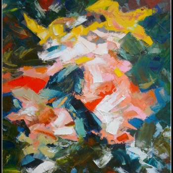 Pintura intitulada "danse-le-chemin-dan…" por Norbert Lafon, Obras de arte originais, Óleo