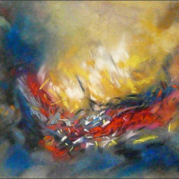 Painting titled "le-temps-irrevocabl…" by Norbert Lafon, Original Artwork, Pastel