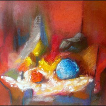 Painting titled "parole-nourriture-d…" by Norbert Lafon, Original Artwork, Pastel