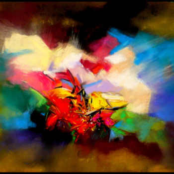 Peinture intitulée "avec-joie.jpg" par Norbert Lafon, Œuvre d'art originale, Pastel