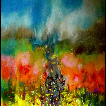 Painting titled "une-chaude-lumiere.…" by Norbert Lafon, Original Artwork, Pastel