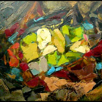 Painting titled "allegez-cette-terre…" by Norbert Lafon, Original Artwork, Oil
