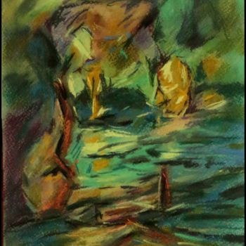 Painting titled "l-ombre-lentement.j…" by Norbert Lafon, Original Artwork, Pastel
