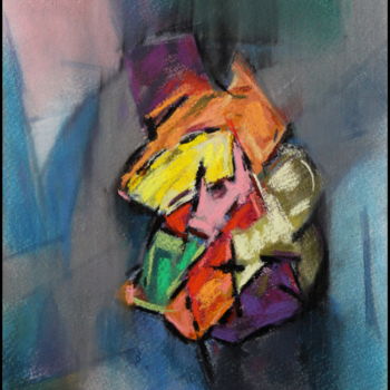 Peinture intitulée "baril-de-poudre-de-…" par Norbert Lafon, Œuvre d'art originale, Pastel